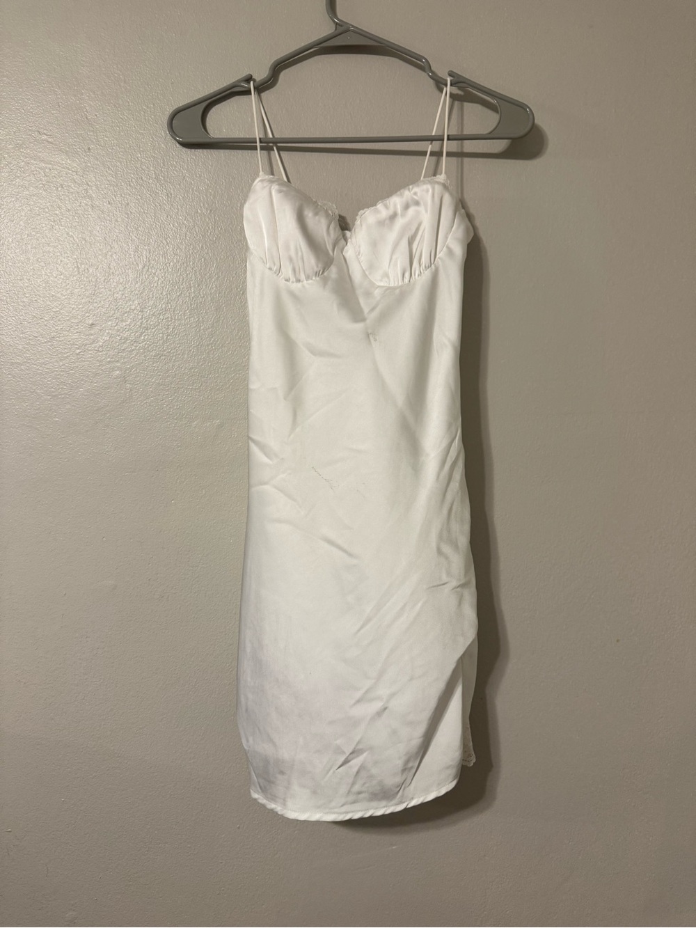 Princess Polly White Satin Slip Dress